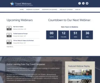 Travelwebinars.com(Travel Webinars) Screenshot