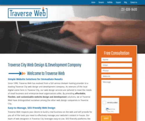 TraverseGlobal.com(Traverse City Web Design and Development Company) Screenshot