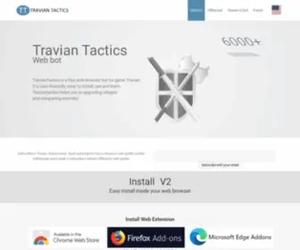 Traviantactics.com(Travian tactics ( traviantactics ) home page for travian bot ( travian web bot )) Screenshot