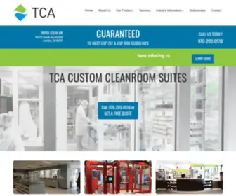 Traviscleanair.com(USP 800 Compliant Clean Room Construction Company) Screenshot
