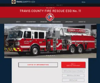 Traviscountyfirerescue.org(Travis County Fire Rescue ESD 11) Screenshot