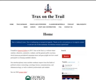 Traxonthetrail.com(A scholarly resource for music in political campaigns) Screenshot