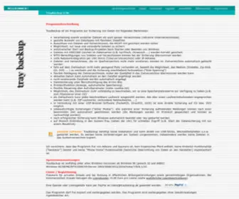 Traybackup.de(Homepage des Freeware) Screenshot