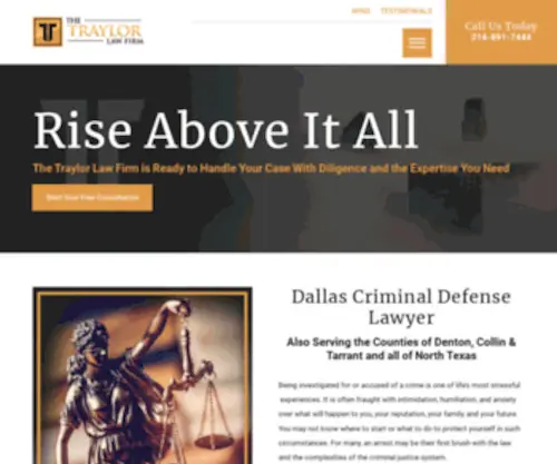 Traylorlawfirm.com(Criminal Defense Attorney in Dallas) Screenshot