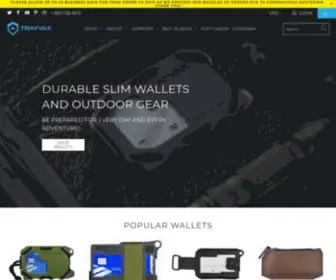 Trayvax.com(Slim Metal & Leather Minimalist Wallets) Screenshot