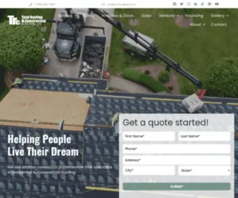 TRC-INC.com(Total Roofing and Construction) Screenshot