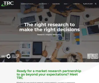 TRcmarketresearch.com(Philadelphia based New product market research firm) Screenshot