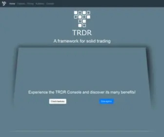 TRDR.io(A framework for solid trading) Screenshot