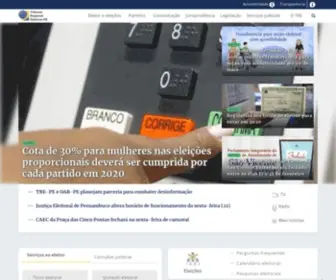 Tre-PE.jus.br(Tribunal Regional Eleitoral de Pernambuco) Screenshot