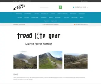 Treadlitegear.co.uk(Ultralight Hiking & Backpacking Accessories) Screenshot