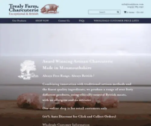 Trealyfarm.com(Trealy Farm Charcuterie) Screenshot