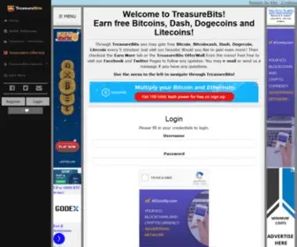 Treasurebits.net(Earn free Bitcoins) Screenshot