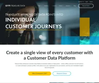 Treasuredata.com(Enterprise Customer Data Platform) Screenshot