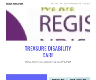 Treasuredisability.com(Treasure Disability Care) Screenshot