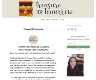 Treasurefortomorrow.com(Financial Coaching) Screenshot