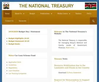 Treasury.go.ke(The National Treasury of Kenya) Screenshot