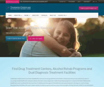 Treatment-Centers.net(Drug Treatment Centers Alcohol Rehab Programs and Drug Rehabilitation Centers) Screenshot