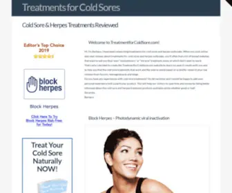 Treatmentforcoldsore.com(Cold Sore & Herpes Treatment Reviews) Screenshot