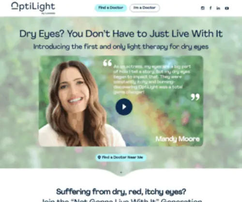 Treatmydryeye.com(Optilight) Screenshot