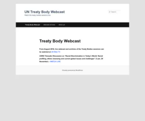 Treatybodywebcast.org(UN Treaty Body Webcast) Screenshot