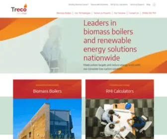 Treco.co.uk(Biomass Boiler Market Leaders) Screenshot