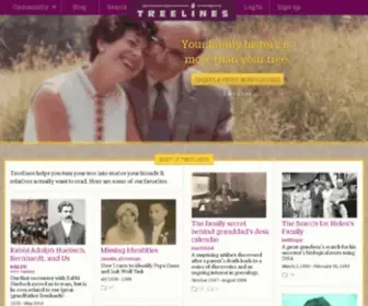 Treelines.com(Share family stories) Screenshot