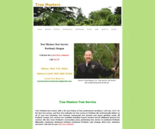 Treemastertreeservice.com(Tree Masters Tree Service Portland) Screenshot