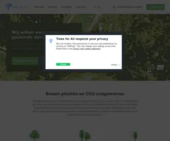 Treesfortravel.nl(Bomen planten en CO2 compenseren vanaf) Screenshot