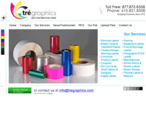 Tregraphics.com(Tré Graphics) Screenshot