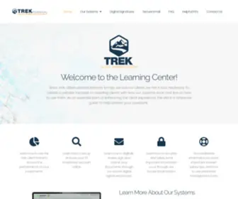 Trekclients.com(Website for Trek clients to learn about systems and benefits of being a client of Trek) Screenshot