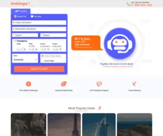 Trekhops.com(Airline Tickets Bookings) Screenshot