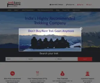 Trekkaro.com(India's highly recommended trekking company) Screenshot