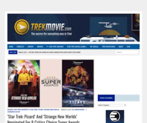 Trekmovie.com(The source for Star Trek news and information) Screenshot