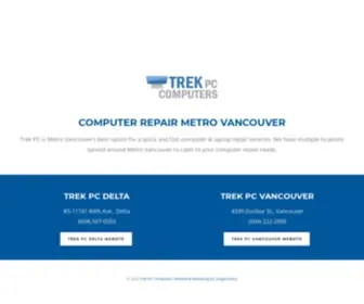 Trekpc.ca(Computer Repair in Metro Vancouver) Screenshot