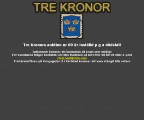 Trekronor.dk(Tre Kronor) Screenshot