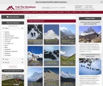 Trekthehimalayas.com(Trekking in India) Screenshot
