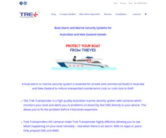 Trektransponder.com.au(Boat Alarm and Marine Security Systems with Marine Cameras) Screenshot