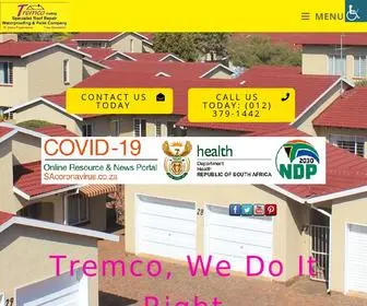 Tremco.co.za(Roof Repairs) Screenshot