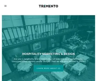 Tremento.com(Graphic and Web Design for Hospitality and F&B) Screenshot