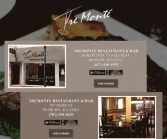 Tremonterestaurant.com(TreMonte Restaurant & Bar) Screenshot