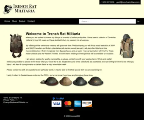 Trenchratmilitaria.com(Trench Rat Militaria) Screenshot