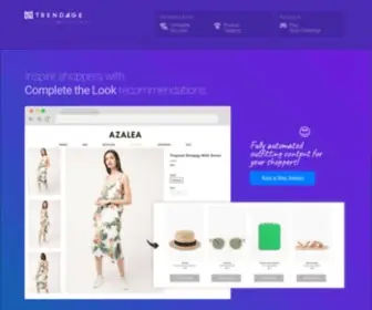 Trendage.com(Machine Learning for Apparel Ecommerce) Screenshot