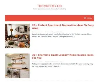 Trendedecor.com(Trend Decoration and House Remodelling) Screenshot