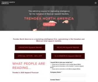 Trendexna.com(Trendex North America) Screenshot