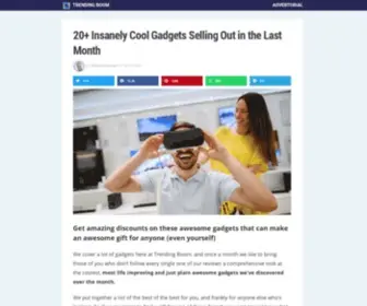 Trendingboom.com(Insanely Cool Gadgets That Are Going to Sell Out) Screenshot