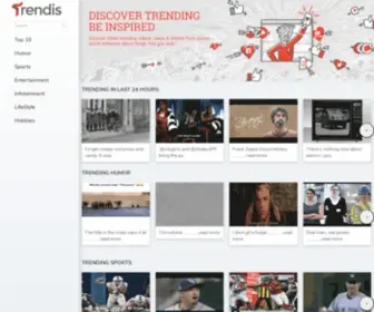 Trendis.com(Frontpage of social media) Screenshot