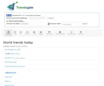 Trendogate.com(Twitter Trends Archive Trends everywhere anytime) Screenshot