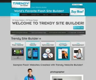 Trendyflash.com(Flash Website Builder) Screenshot