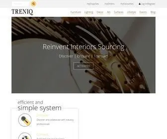 Treniq.com(Leading international interiors network for design professionals to discover) Screenshot