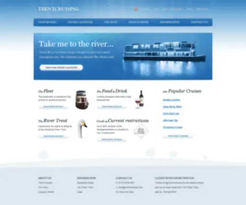 Trentcruising.com(Trent River Cruises Nottingham) Screenshot